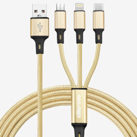 Gold 3-in-1 Charging Cable (USB A)